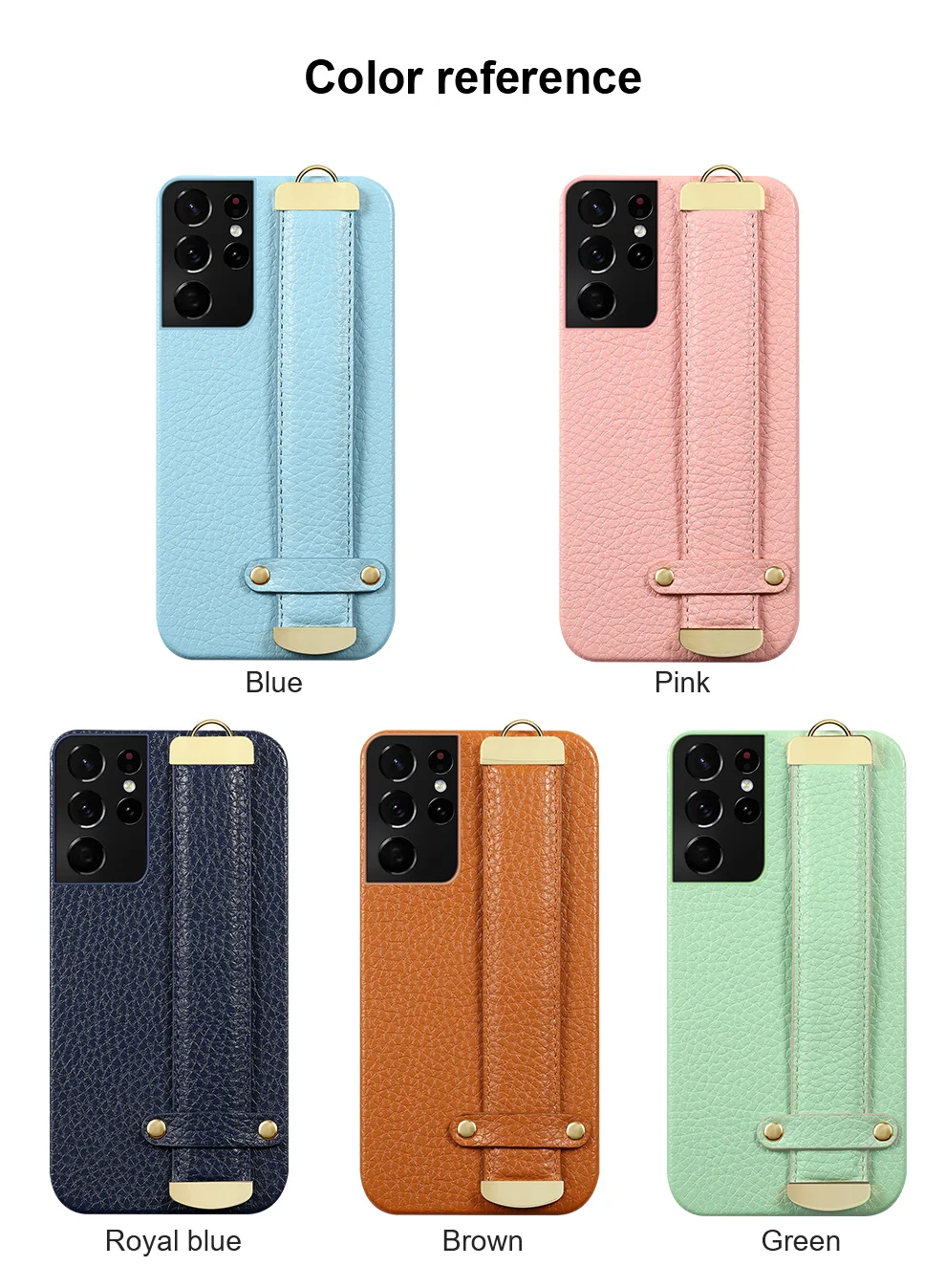 samsung cases cute Genuine Leather Wrist Strap Stand Case For Samsung Galaxy S21 S22 Ultra S20 S21 FE S9 S10 S22 Plus Note 20 10 A51 A32 A52 A52S cute samsung phone case