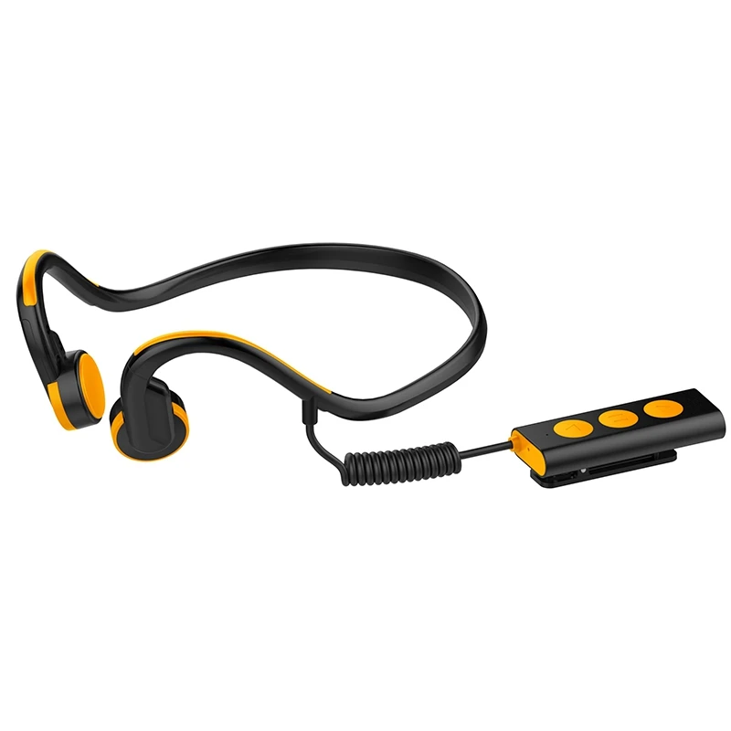 Orange AABB-новинка, гарнитура для костной проводимости, беспроводные Bluetooth 4,1, беспроводные наушники, спортивные, водонепроницаемые, Bluetooth, беспроводные наушники - Цвет: Orange