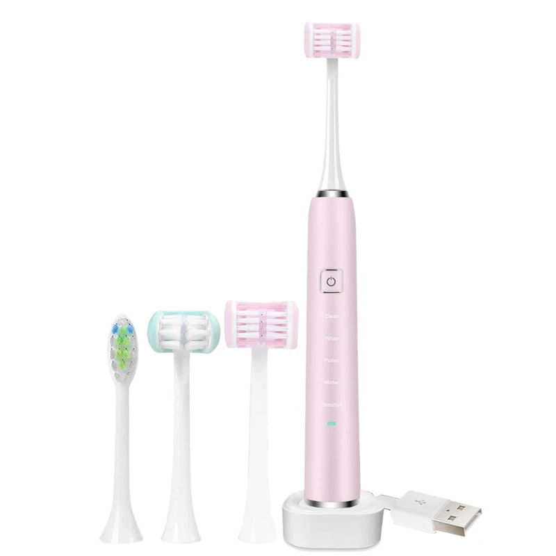 U-Shaped Three Side Electric Toothbrush Replacement Brush Heads Deep Cleaning Included Wraps Teeth Toothbrush