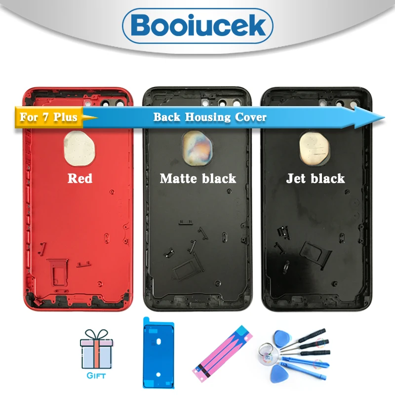 AAA High Quality For iphone 7 7G / 7 Plus 7Plus Housing Battery Cover Door Rear Chassis Frame Back Cover + Battery sticker