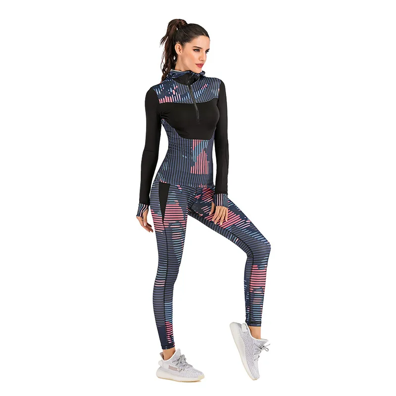 Women Yoga Suit Sweatsuit Quickly Dry Hoodie Jacket Sweatpant Bra Jogger Gym Workout Athletic Running Sport Clothing Sportswear |