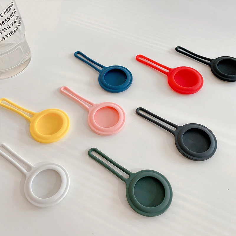 Custodia In Silicone Per Apple Airtag Tracker Protector Custodia Protettiva Paraurti Accessori Anticaduta 2021 Apple Airtag Keychai