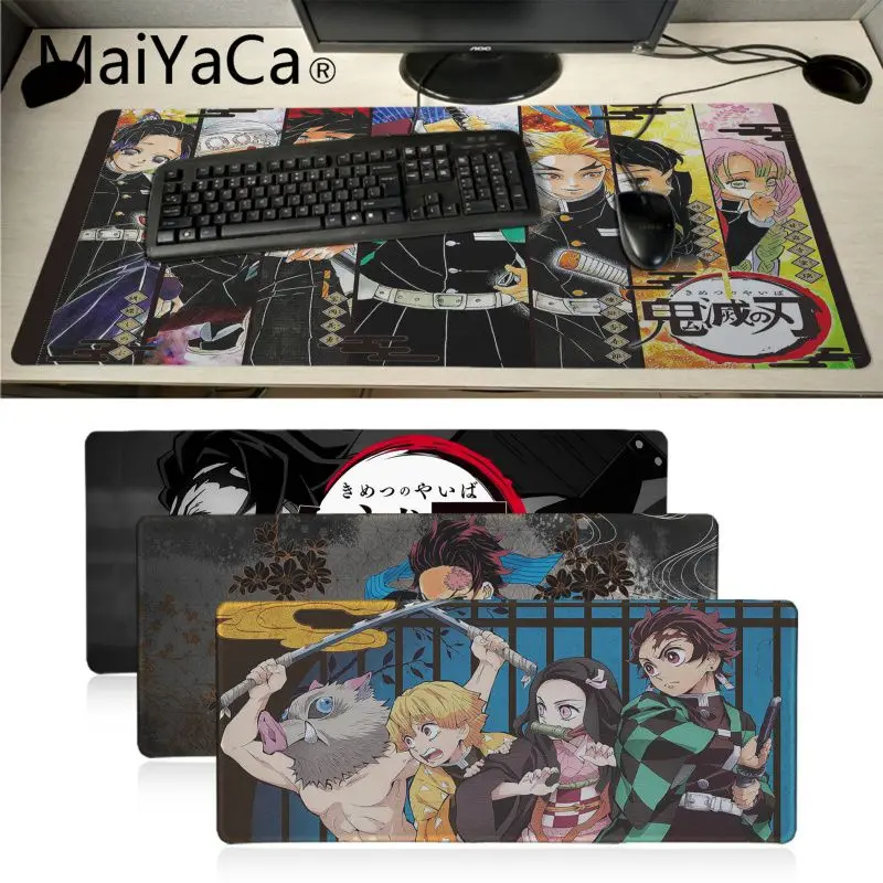 Большой коврик для клавиатуры MaiYaCa Demon Slayer Kimetsu No Yaiba игровой мыши с закругленными