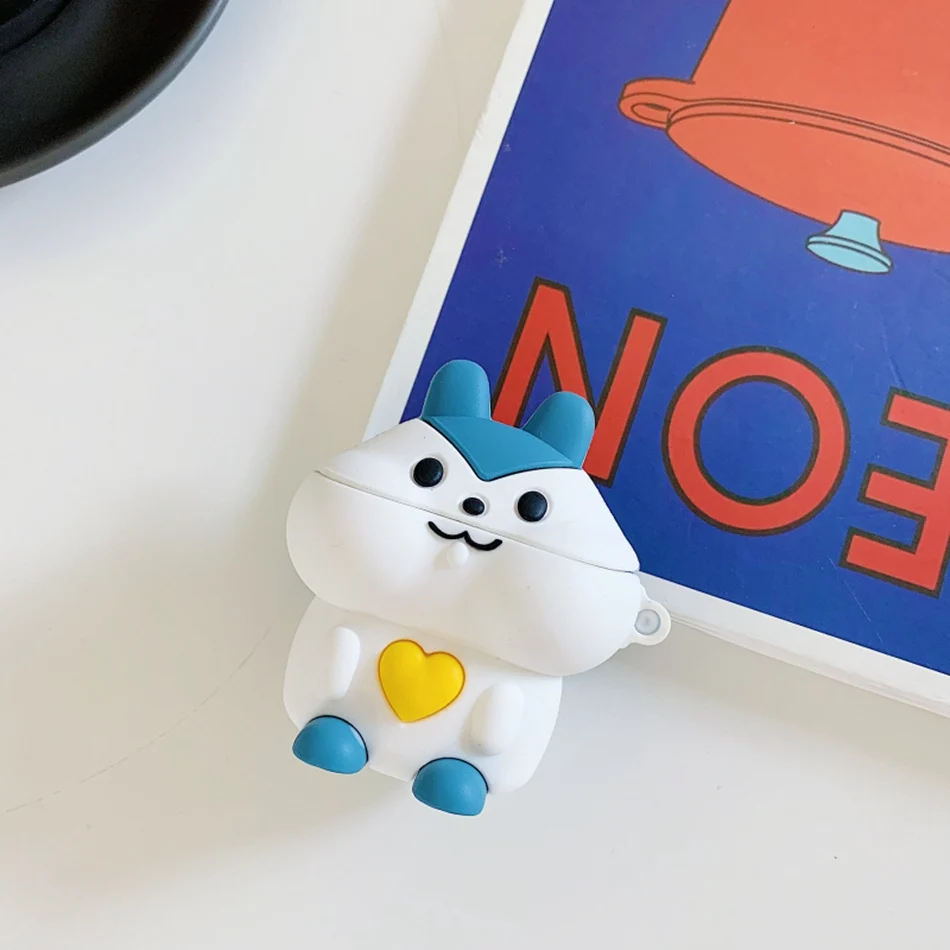 3D чехол для наушников для AirPods, силиконовый чехол, милый ins, медведь, собака, чехол для Apple Air pods 2, наушники/Earburd/Earpods, чехол, ремешок - Цвет: 756B