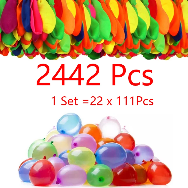 2442 Pcs Water Bomb Balloons Balloon Summer Play With Magic Quick Fill Swimming Pool Game Kids Gift | Игрушки и хобби