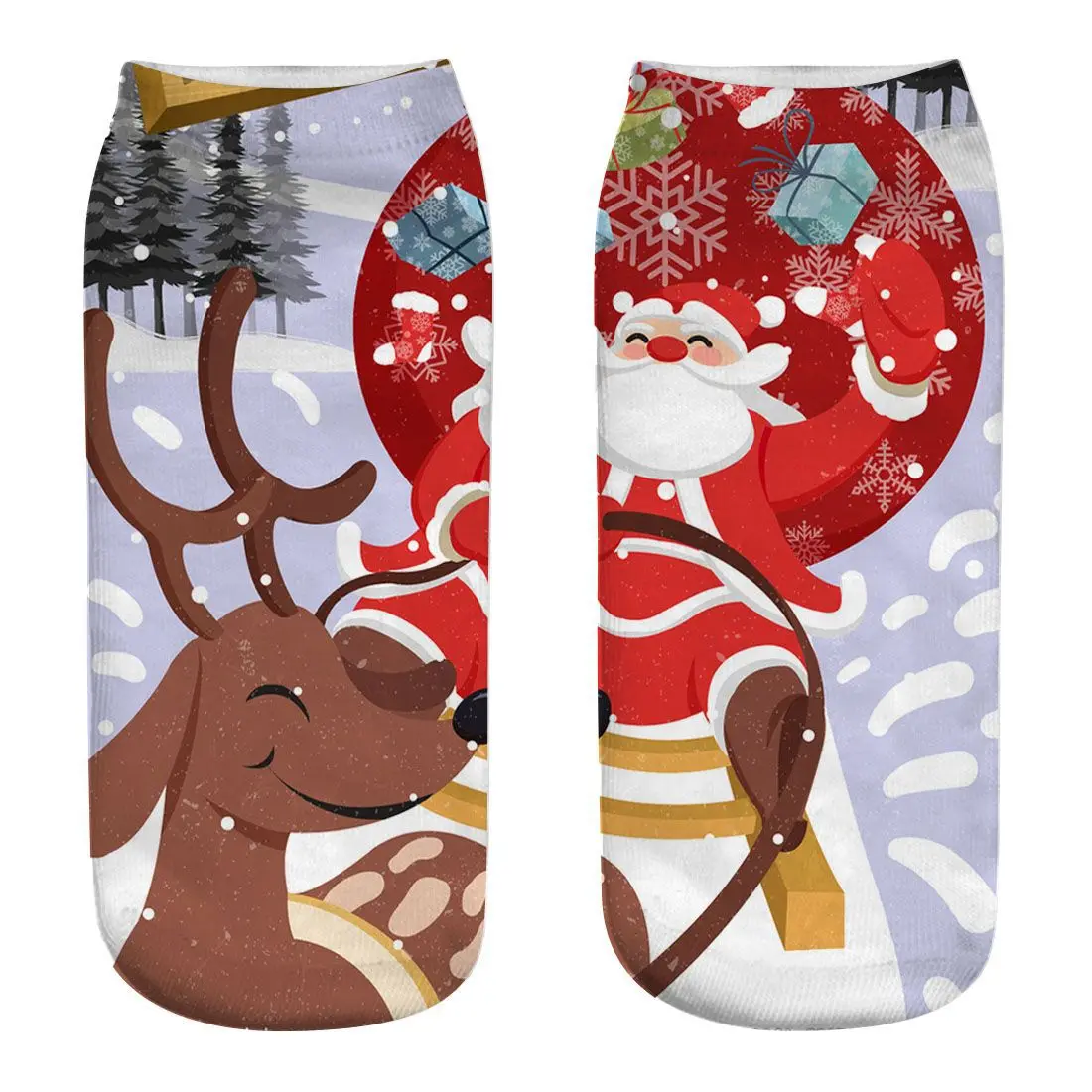 Новинка года; забавные женские носки на Рождество Harajuku Kawaii; вечерние носки с героями мультфильмов; Новинка; носки до щиколотки с принтом; Calcetines; Прямая поставка