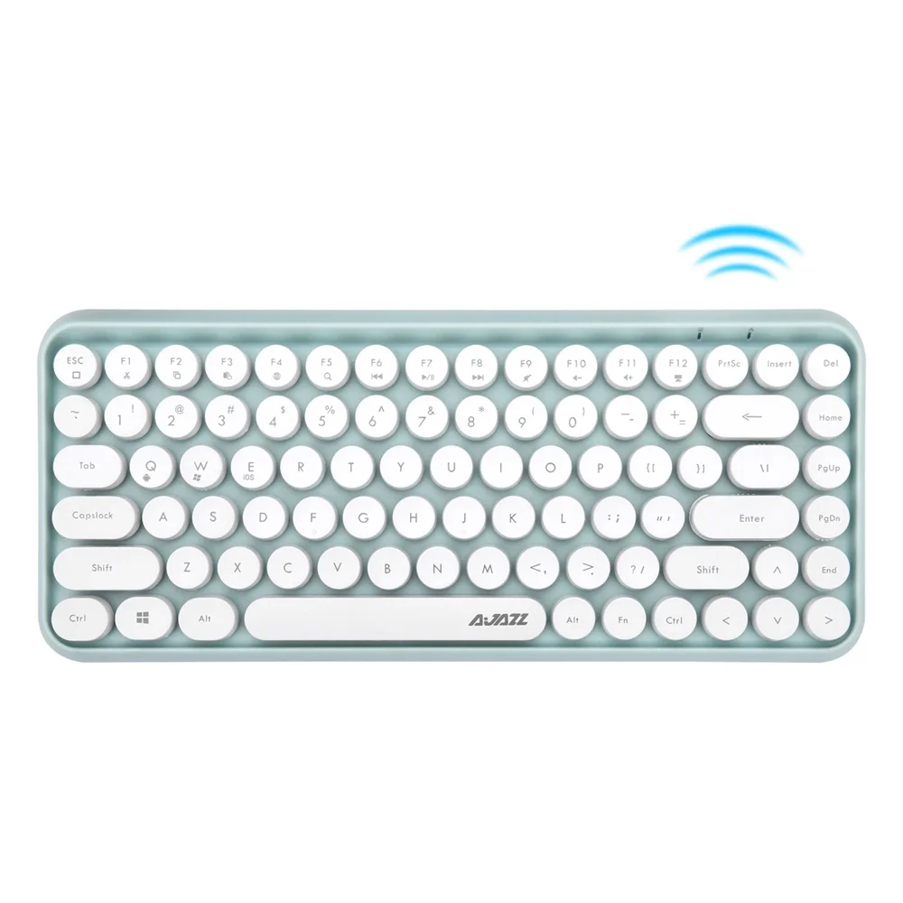 Ajazz 308i Bluetooth клавиатура планшетный ПК ноутбук для домашнего и офисного использования девушки панк клавиатура мобильный телефон клавиатура - Цвет: Green