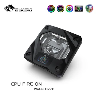 

Bykski CPU Water Block For Intel LGA 1150 1151 1155 1156 2011 2066 X99 X299 ,5v 3pin,12v 4pin ,CPU-FIRE-ON-I