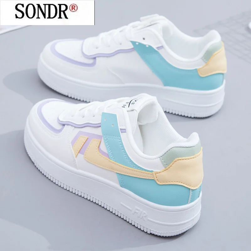Verano de 2021 las mujeres zapatillas de deporte blanco directo de las mujeres Zapatos de lona resbalón fila en la mujer zapatos plataforma planos Casual damas vulcanizar los zapatos
