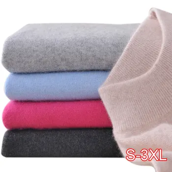 

2020 Fashion Cashmere Blended Knitted Sweater Women Tops Autumn Winter Turtleneck Pullovers Female Long Sleeve Solid Color