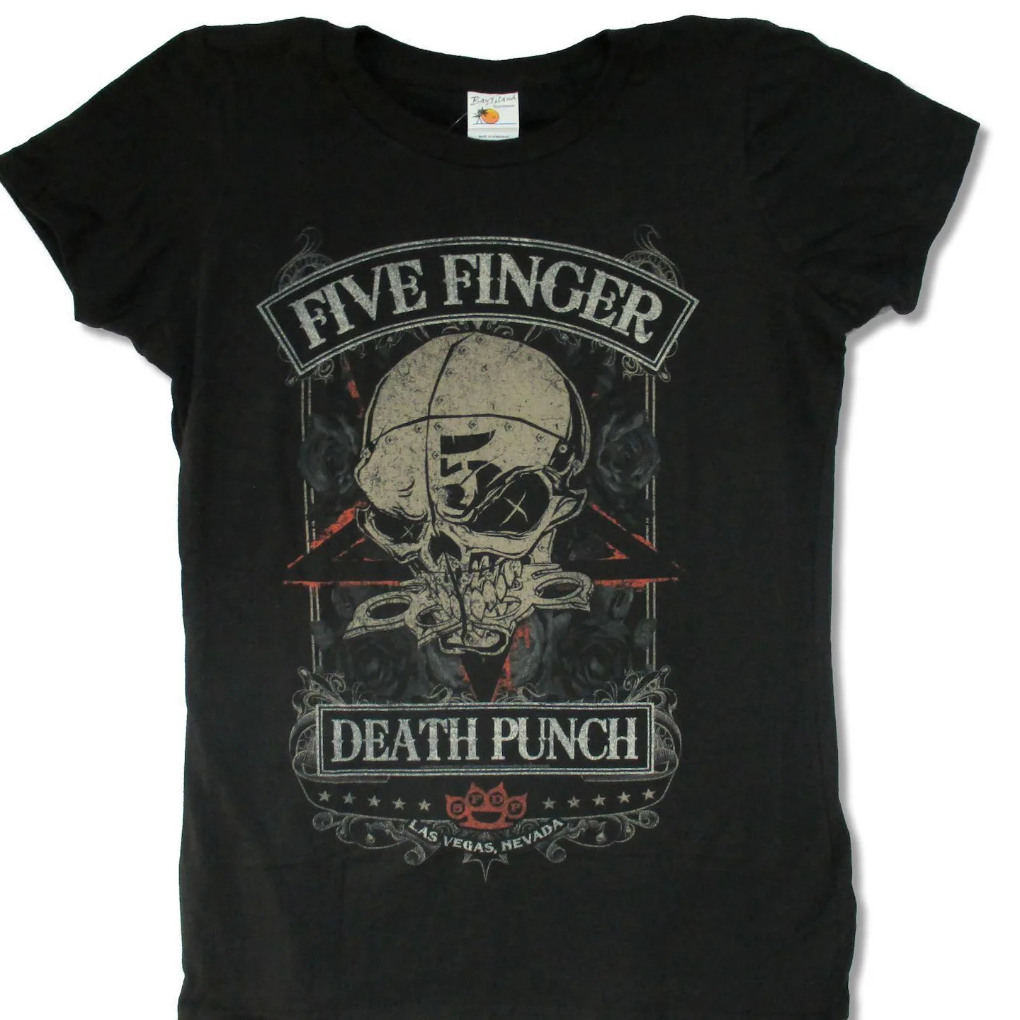 Женская футболка с надписью Las Vegas и Five Finger Death Punch черная для девочек новая