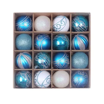 

16Pcs/set Christmas balls Xmas Tree PVC Hanging Party Wedding Ornaments