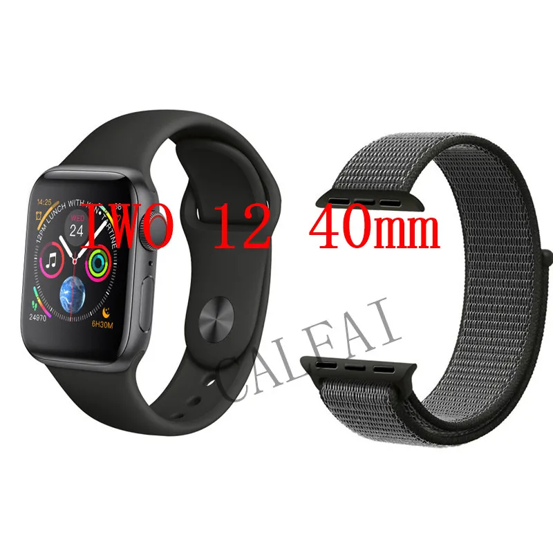 IWO 12 40 мм смарт часы серии 5 1:1 Смарт часы 30+ watchfaces с Siri ЭКГ протектор чехол PK iwo 9 8 10 - Цвет: Белый