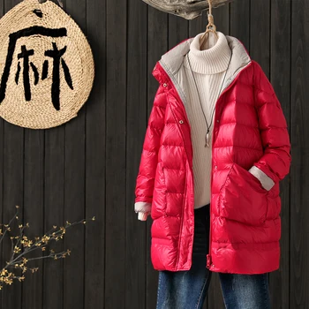 

2019 Loose Winter Coat Women Puffer Long Down Female Warm Autumn Feather Jacket For Girl Parka Feminina Coats Duck Outerwear