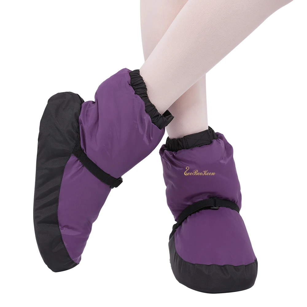 Ballerina Ballet Warm Up Booties Women Ballet Point Warm Shoes Ballet Dance Boot For Children Adult Autumn Winter Ballet Shoes - Цвет: purple