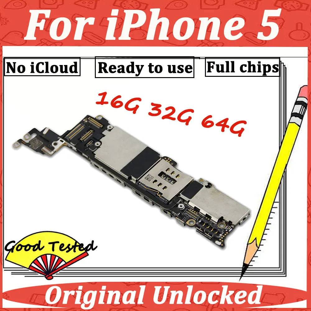 Оригинальная материнская плата для iPhone 5 16 ГБ 32 ГБ 64 Гб основная Материнская плата GSM фабрика iCloud разблокирована без блокировки