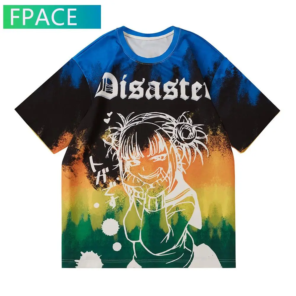 Футболки FPACE в стиле хип-хоп с мультипликационным аниме футболки принтом девушки