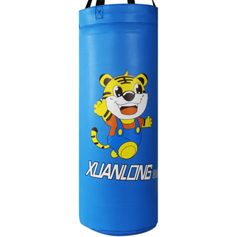 Детский домашний боксерский мешок с перчатками, боксерский мешок с песком, тхэквондо, спортивный фитнес-тренажер, игрушка для детей - Цвет: blue tiger