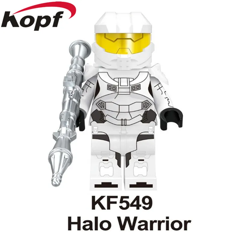20 шт. Обучающие фигурки с настоящим металлическим оружием Halo warrior Spartan Solider строительные блоки Детские Подарочные игрушки модель KF547 - Цвет: KF549 20Pcs No Box