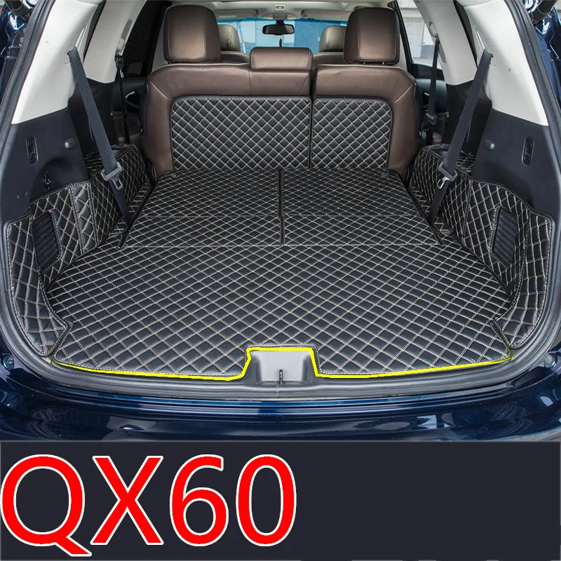 

Custom 3D No Odor Waterproof Boot Carpets Cargo Liner Rugs Full Set Car Trunk Mats for Infiniti QX60 7 Seats 2013-2018 JX35