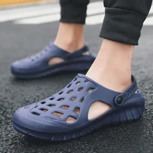 Лидер продаж года; летние мужские уличные сандалии; пляжная пористая обувь с закрытым носком; универсальные сандалии; мужская обувь