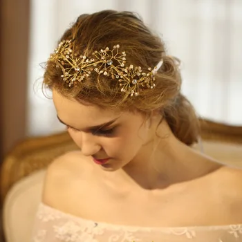 

AD240 Woodland Style Rhinestone Encrusted Regal Headband Aliexpress Wedding Party Hair Accessories