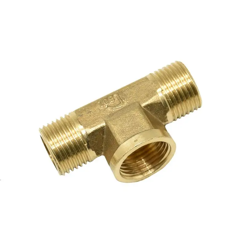 Мужской 1/" тройник разъем латунь женский Водостоки Т-образным ремешком 3 Way Pipe Fitting переходника для адаптера для воды 6 шт