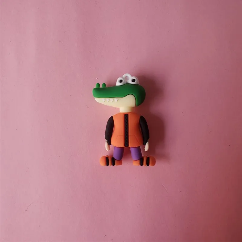 50 шт. каваи 3D мультфильм ПВХ мягкий крокодил кабошоны DIY ювелирные изделия брелок Ремесло Украшение для альбома части оптом: 57*35 мм - Цвет: orange