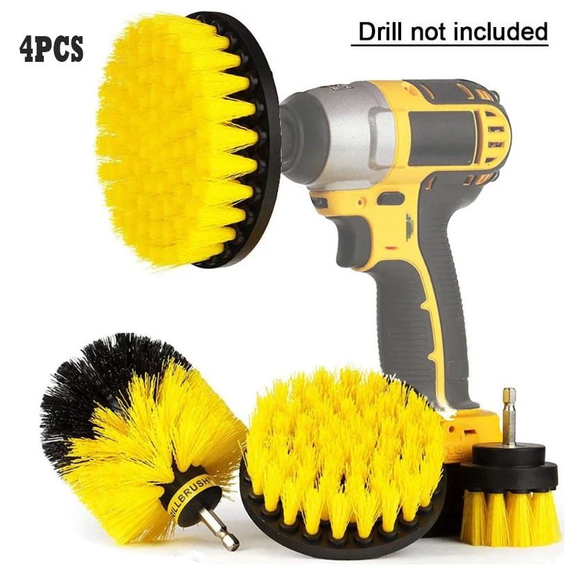 3/4/6 Pcs Drill Brush Cleaner Kit Power Scrubber for Cleaning Bathroom
