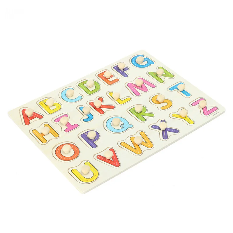 ABC алфавит деревянные головоломки игрушки для детей раннего обучения обучающая игра подарок 26 букв головоломки игрушки набор