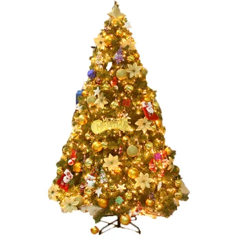 

Nordic Encryption Green Tree Santa Tree Figurine Artificial Christmas Tree Decoration Accessories For Home Decor Festival Props