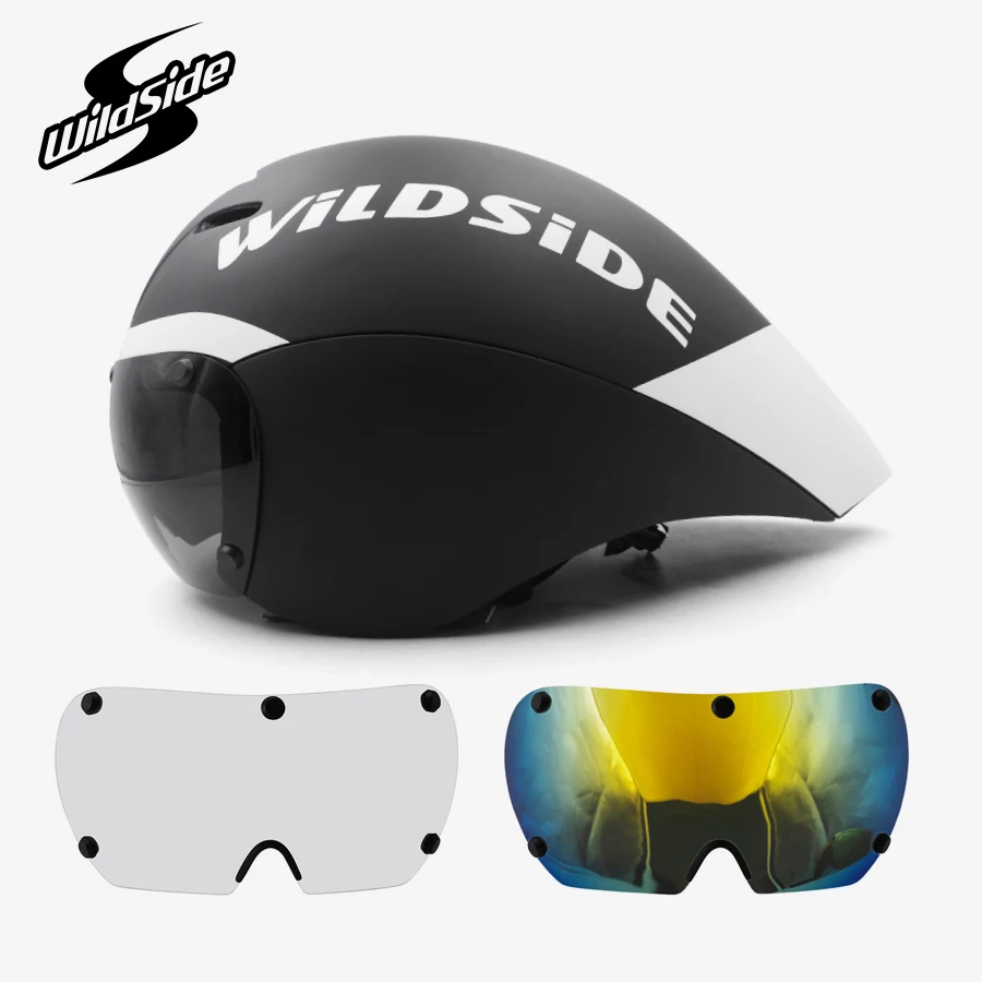 Race tt cycling helmet lens goggles Triathlon tri aero helmet road bike timetrial bicycle helmet Casco Ciclismo Accessories 2019