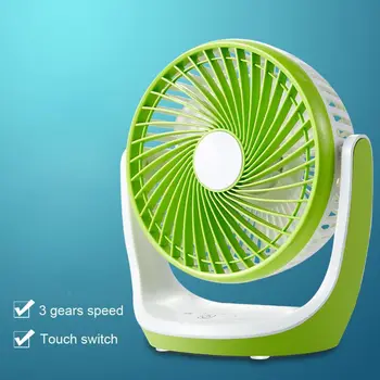 

Universal Rechargeab USB Desk Fan 3 Speed with Touch ON OFF Switch Air Cooling Personal Fan for Home Office Desktop