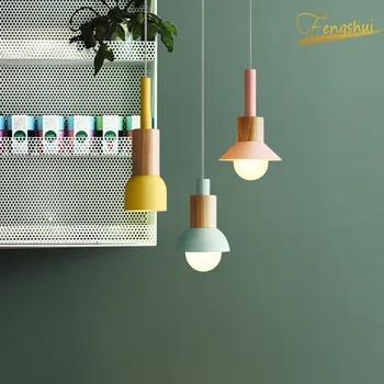 

Nordic Creative Warm LED Pendant Lamp Lighting Modern Macaron Flashlight Small Pendant Lights for Bedroom Restaurant Loft Lamps