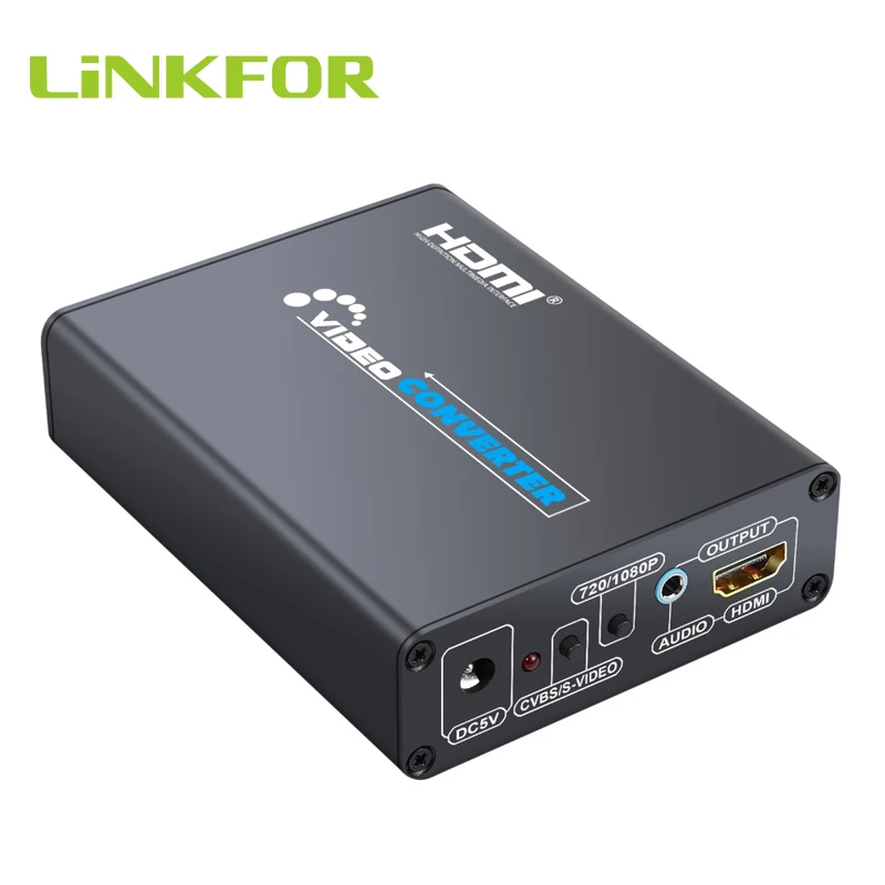 LiNKFOR 3RCA AV CVBS Композитный S видео R/L аудио HDMI адаптер Upscaler для DVD VCR PS2 PS3 HDTV 720p / 1080p