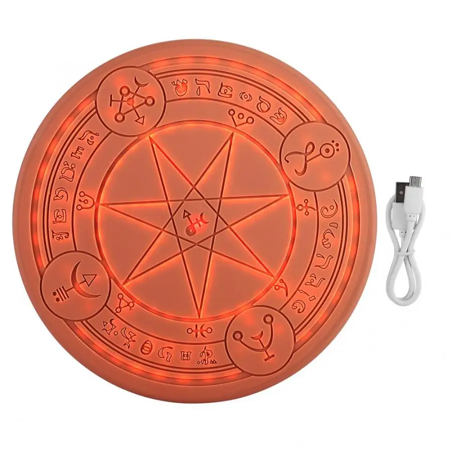 Черный Magic circle Беспроводное зарядное устройство универсальное Qi Беспроводное быстрое зарядное устройство type C Micro USB для iPhone samsung Xiaomi huawei LG - Цвет: Черный