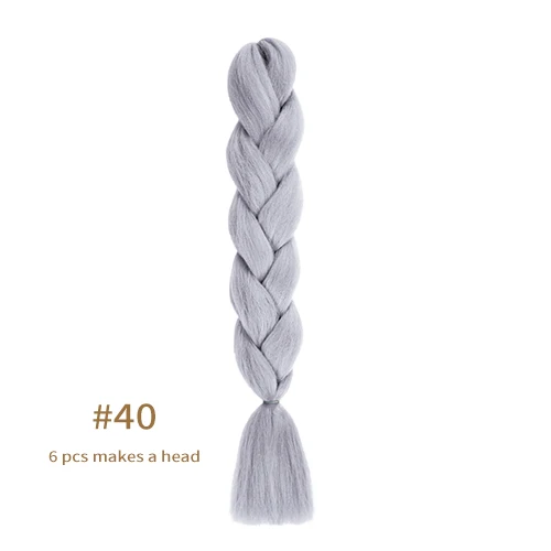 Synthetic jumb Braids Ombre Braiding Hair Extension Box Braid Hair Pink Purple Yellow Golden Colors hair 24inch kanekalons hair A40