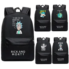 Женский мультяшный рюкзак аниме Рик и Морти Рюкзак Школьные сумки Подростковая сумка для ноутбука сумка для книг мужские дорожные сумки