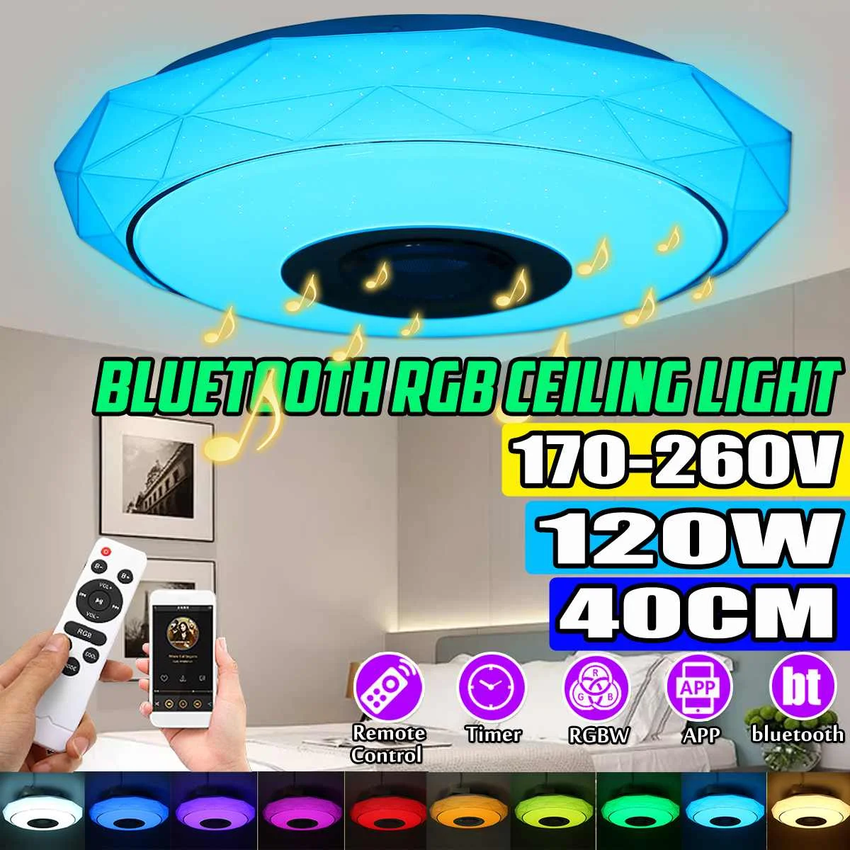 120 Вт современный RGB светодиодный потолочный светильник s home Light ing APP Bluetooth