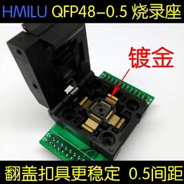 

STM32 Adapter Socket Burning Programming Test Stand Tqfp48 Qfp48-0.5