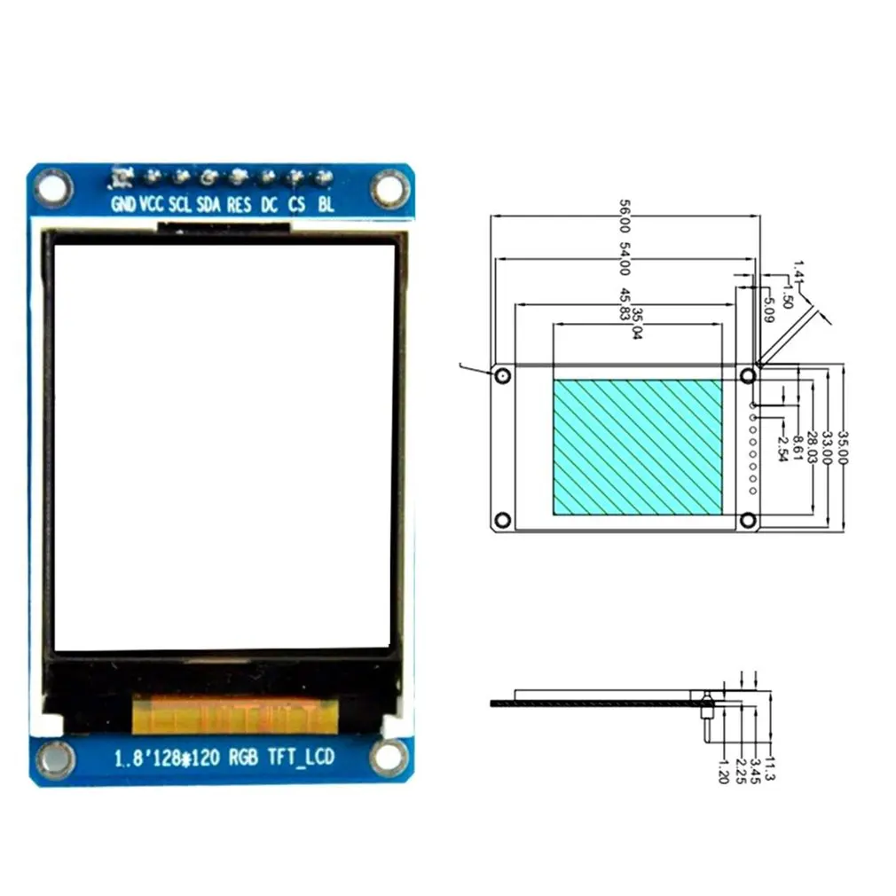 1," дюймовый SPI HD полноцветный TFT lcd OLED дисплей модуль экрана 128X160 для Arduino Драйвер IC ST7735S