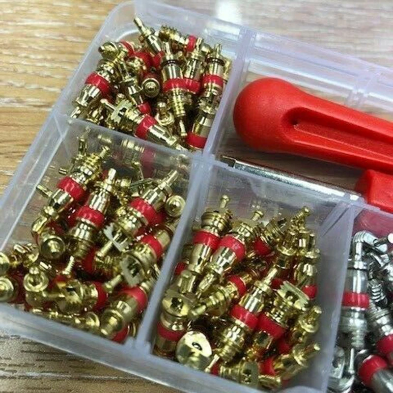 242 шт A/C Набор сердечников клапанов R134a универсальная медная устойчивость к коррозии