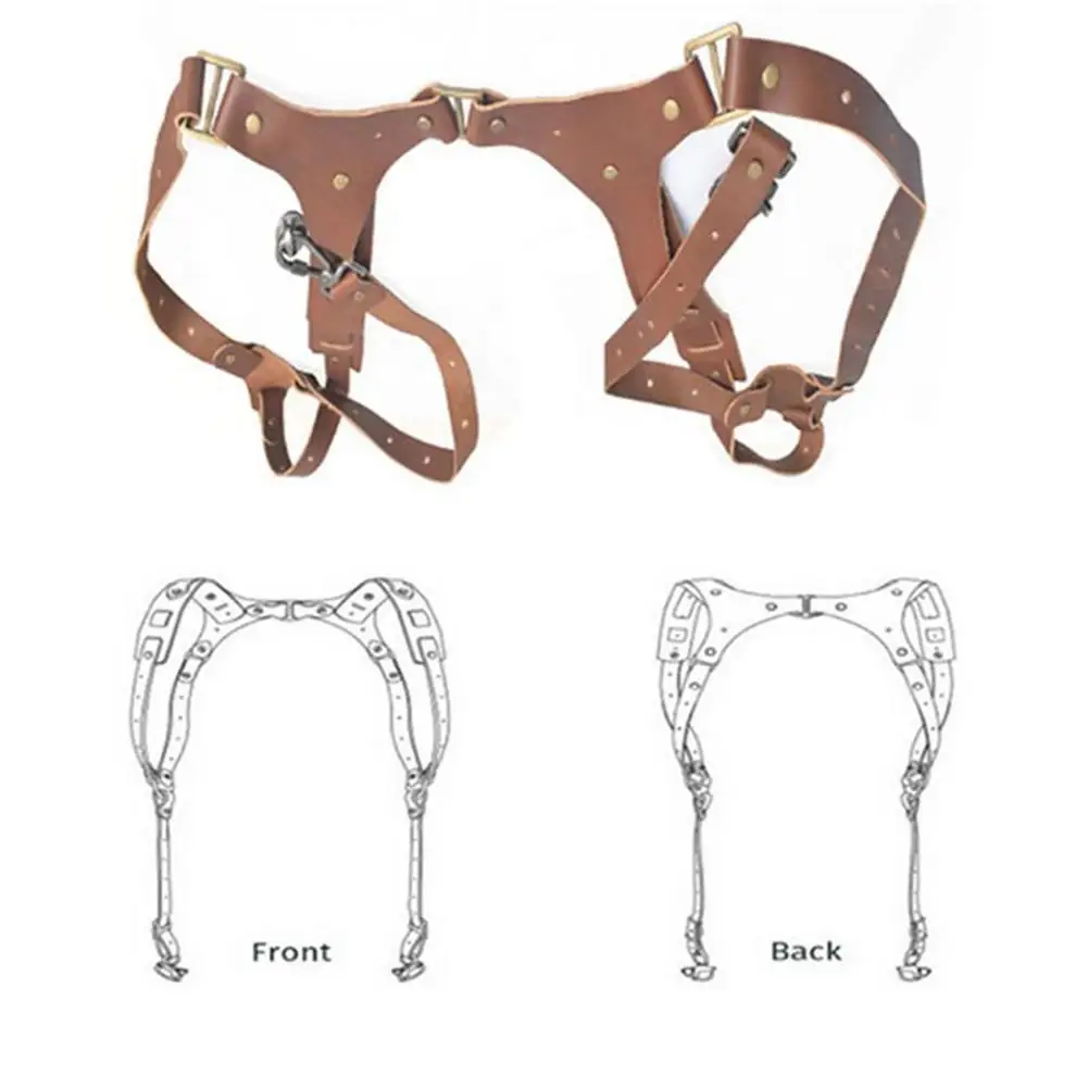 HARNESS, US style leather strap body harness with detachable removable  collar around neck adjustable buckles 3 line waist belts - AliExpress