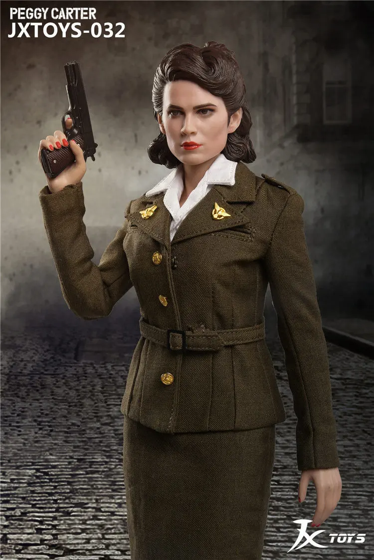 JXTOYS-032 для коллекции 1/6 масштаб 12 дюймов Капитан Америка Девушка Пегги Картер полный набор кукла модель для поклонников подарки