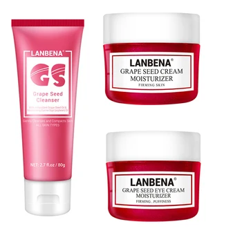 

Grape Seed Anti Aging Facial Cleanser Face Cream Eye Cream Anti Wrinkles Aging Face Lifting Firming Calm Skin Care Beauty Tools