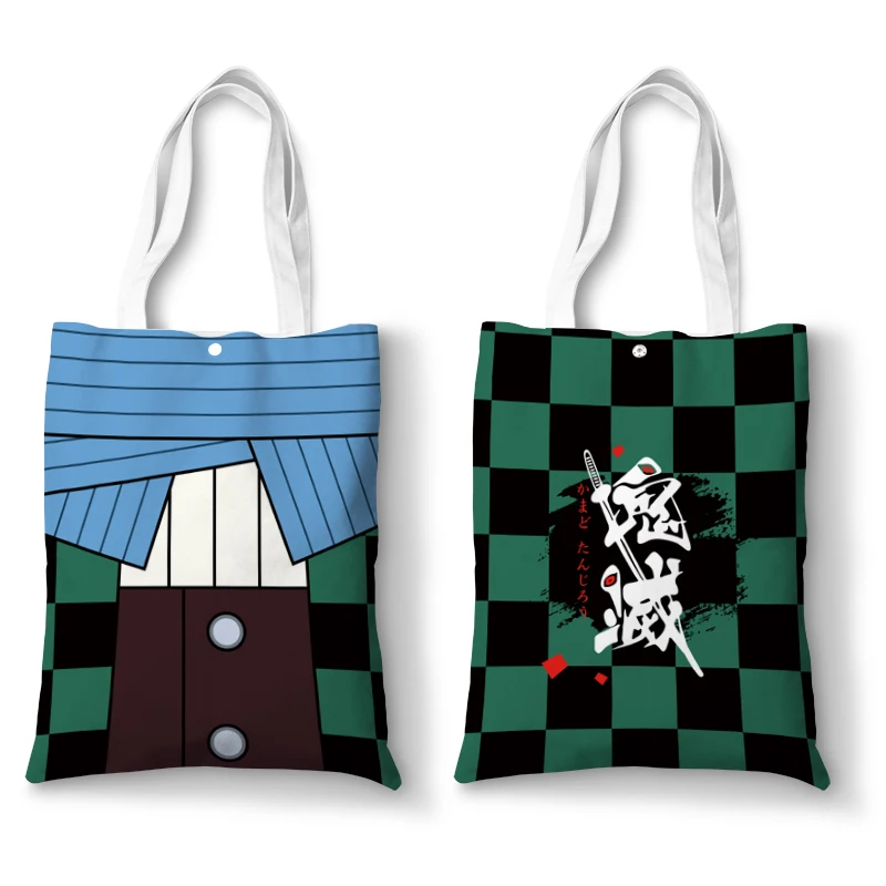 

Anime Demon Slayer Kimetsu Naruto Hatsune Miku One PieceNo Yaiba Canvas Shoulder Bag Toilet-Bound Hanako-kun Handbag