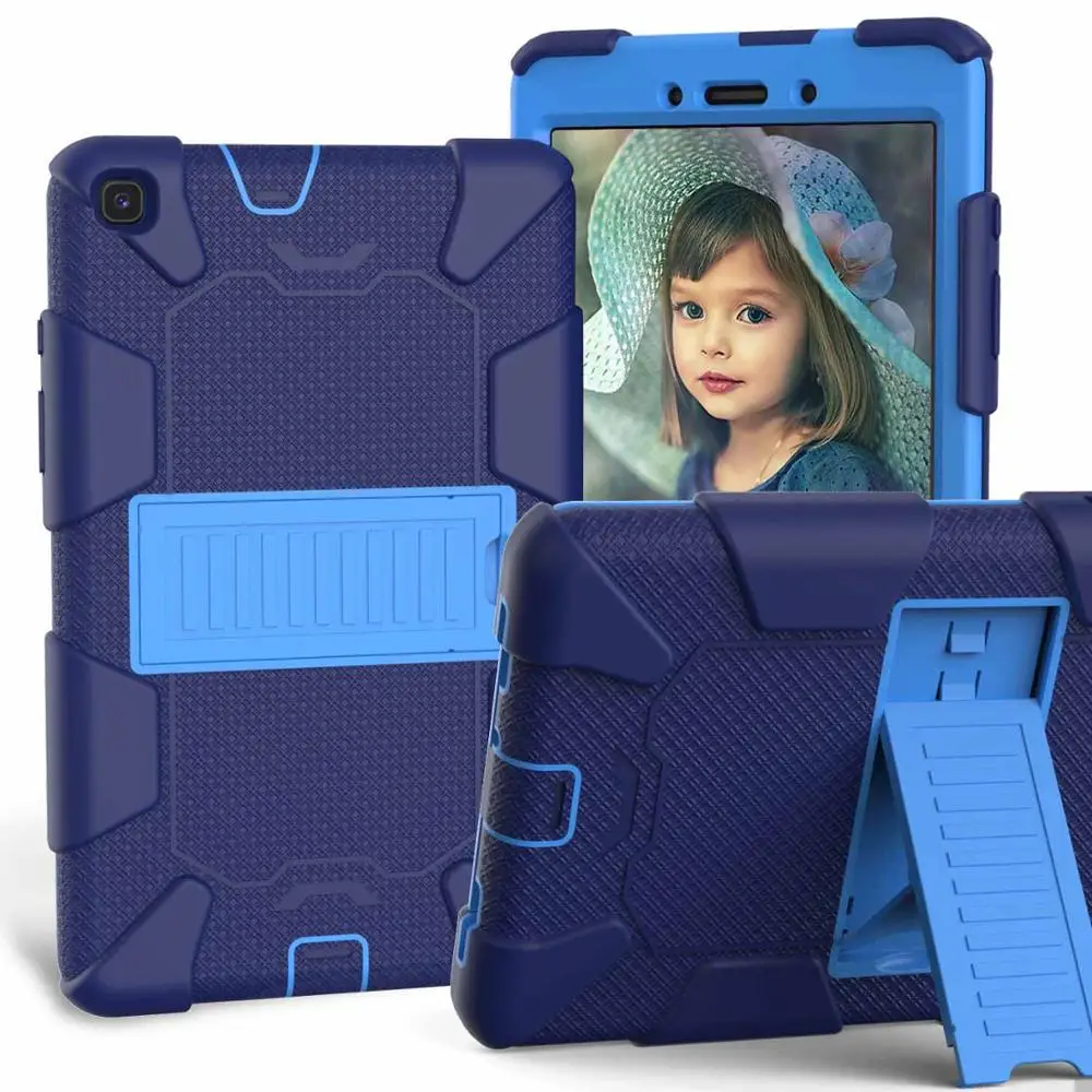 Чехол для samsung Galaxy Tab A 8,0,, SM-T295, SM-T290, чехол для планшета, трехслойный, с подставкой, армированный, прочный, гибридный Чехол - Цвет: 3