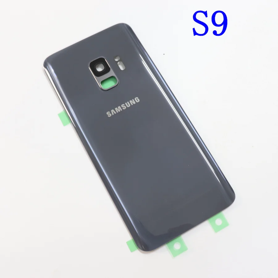 Samsung задняя Батарея Крышка для samsung Galaxy S9 плюс s9+ G965 SM-G965F G965FD S9 G960 SM-G960F G960FD сзади Стекло чехол - Цвет: S9 gray