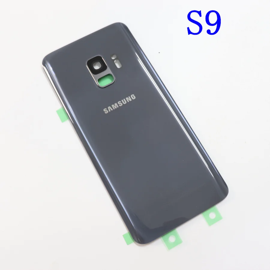 S9 gray Samsung задняя Батарея Крышка для samsung Galaxy S9 плюс s9+ G965 SM-G965F G965FD S9 G960 SM-G960F G960FD сзади Стекло чехол - Цвет: S9 gray