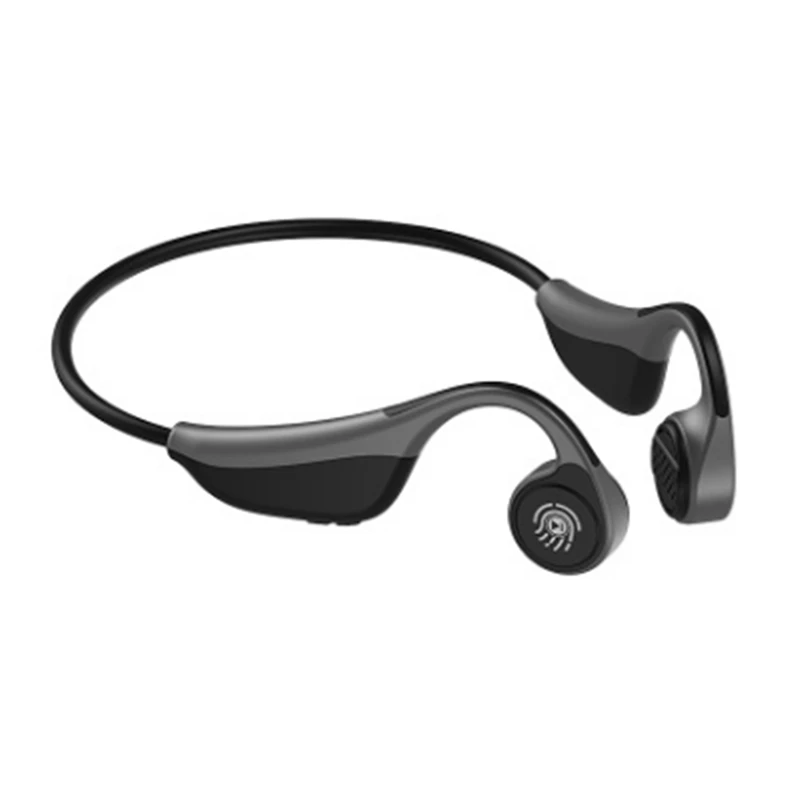 Беспроводная bluetooth-гарнитура Bone sensor 5,0, водонепроницаемые проводящие складные наушники с микрофоном для бега, спорта и фитнеса